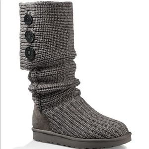 Heather Gray Knitted Uggs